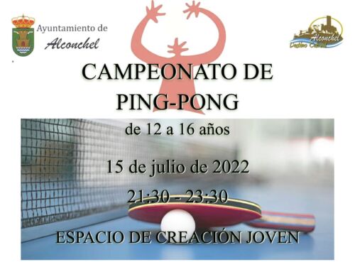 CAMPEONATO DE PING-PONG EN EL ESPACIO DE CREACIÓN JOVEN (CENTRO JOVEN ANTIGUO GIMNASIO) VERANO 2022