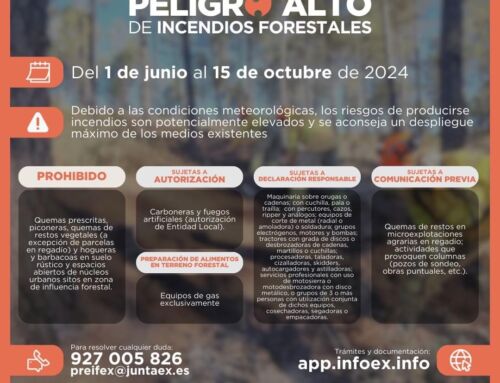 DECLARACIÓN ÉPOCA DE PELIGRO ALTO DE INCENDIOS FORESTALES EN EXTREMADURA 2024