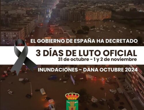 DECLARACIÓN DE TRES DÍAS DE LUTO OFICIAL EN TODA ESPAÑA Y SUSPENSIÓN DE LAS ACTIVIDADES PROGRAMADAS EN ALCONCHEL