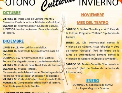 AGENDA CULTURAL PROGRAMA OTOÑO – INVIERNO 2024 “VILLA DE ALCONCHEL”