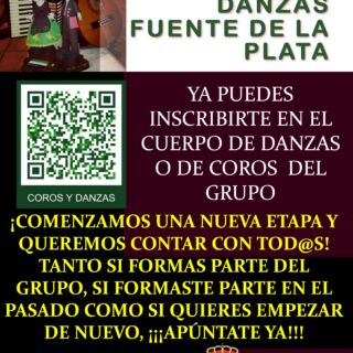 INSCRIPCIONES: GRUPO DE COROS Y DANZAS “FUENTE DE LA PLATA” DE ALCONCHEL