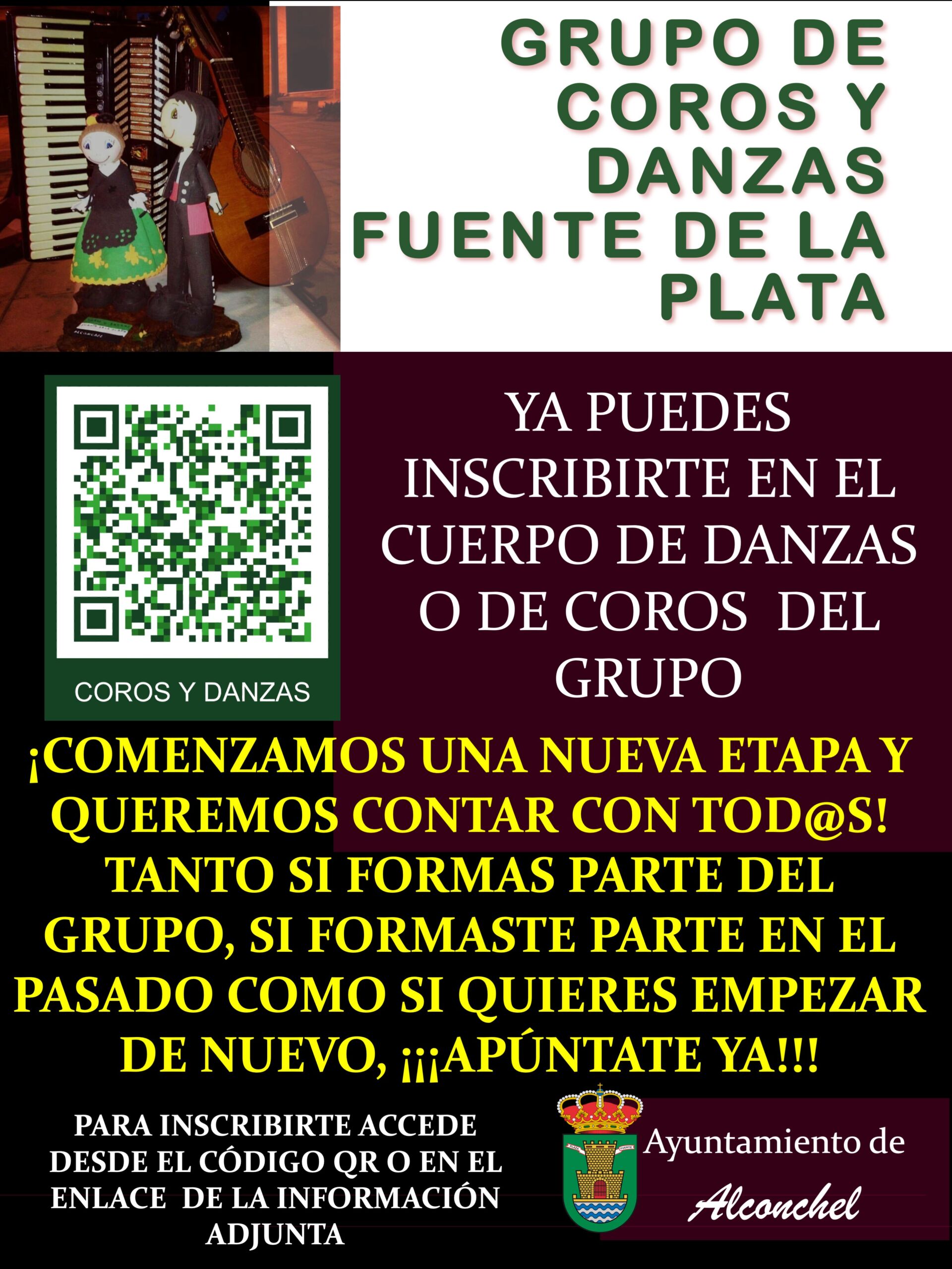 INSCRIPCIONES: GRUPO DE COROS Y DANZAS “FUENTE DE LA PLATA” DE ALCONCHEL