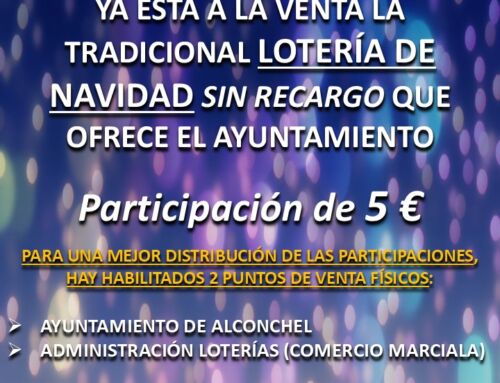 A LA VENTA EL NÚMERO 42088 DE LA LOTERÍA DE NAVIDAD DEL AYUNTAMIENTO 2024