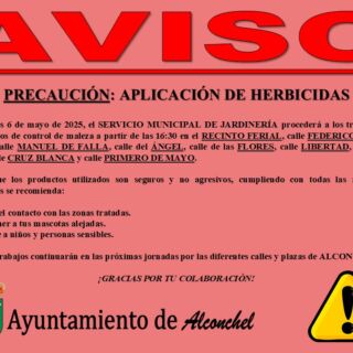 PRECAUCIÓN: APLICACIÓN DE HERBICIDAS