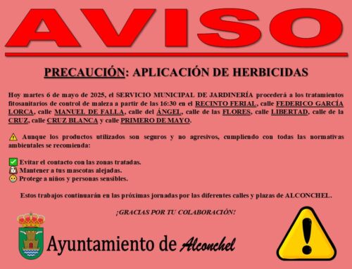 PRECAUCIÓN: APLICACIÓN DE HERBICIDAS