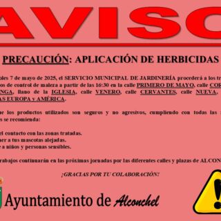 PRECAUCIÓN: APLICACIÓN DE HERBICIDAS