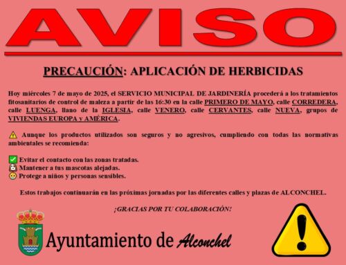 PRECAUCIÓN: APLICACIÓN DE HERBICIDAS